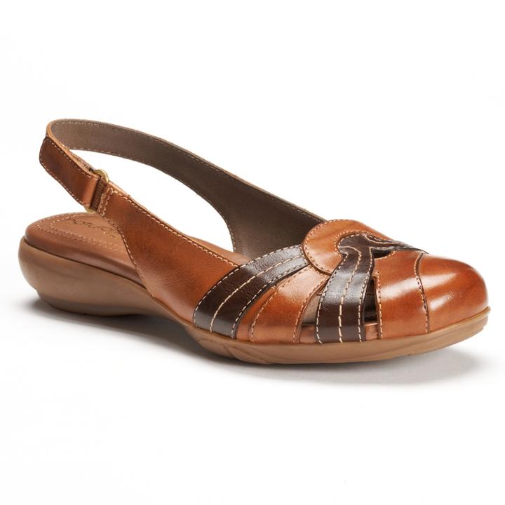 Naturalsoul By Naturalizer Civil Women's Slingback Sandals, Size: Medium (10), Dark Brown