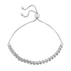 Sterling Silver 1/4 Carat T.w. Diamond S-link Bolo Bracelet, Women's, Size: 9, Grey