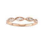 10k Gold 1/5 Carat T.w. Diamond Marquise Ring, Women's, Size: 7, White