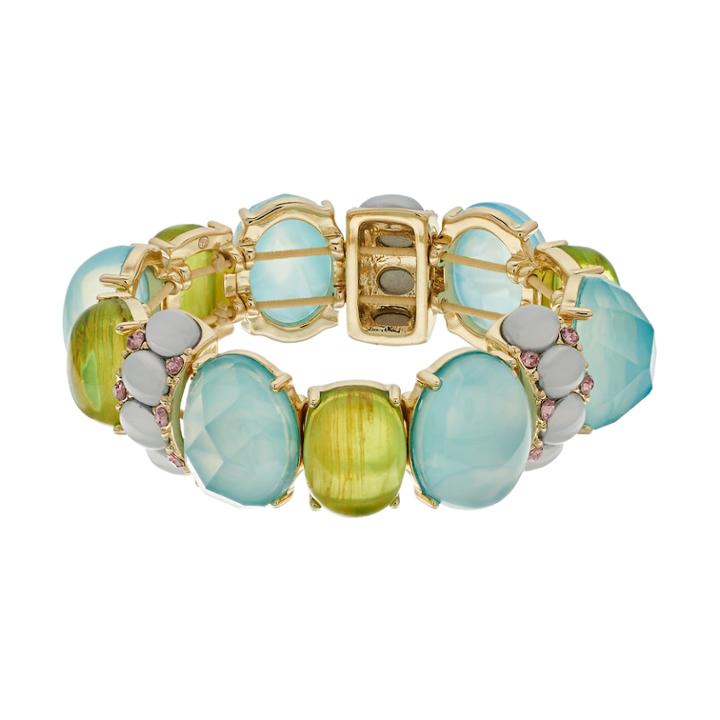 Dana Buchman Simulated Stone Stretch Bracelet, Women's, Turq/aqua