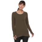 Women's Tek Gear&reg; Cross Over Hem Tunic, Size: Large, Dark Green
