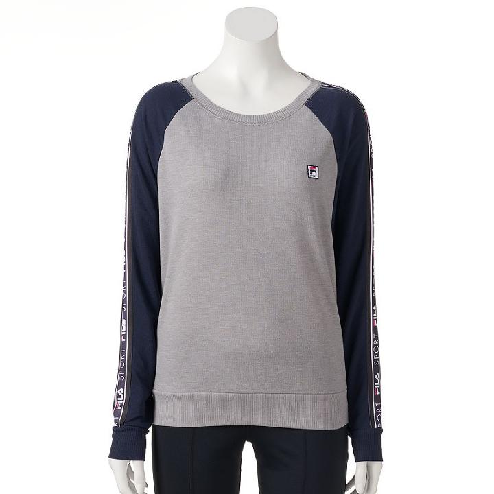 Women's Fila Sport&reg; Raglan Graphic Sweatshirt, Size: Xl, Blue (navy)