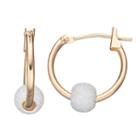Taylor Grace Two Tone 10k Gold Ball Hoop Earrings, Women's