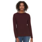 Women's Croft & Barrow&reg; Cable-knit Boatneck Sweater, Size: Xl, Red