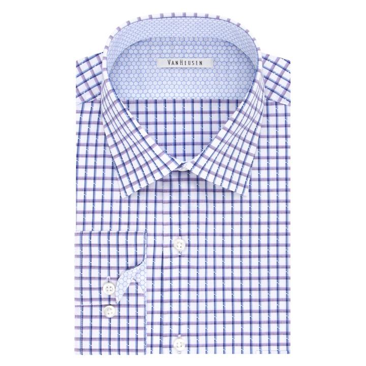 Men's Van Heusen Air Regular-fit Stretch Dress Shirt, Size: 17.5-32/33, Purple