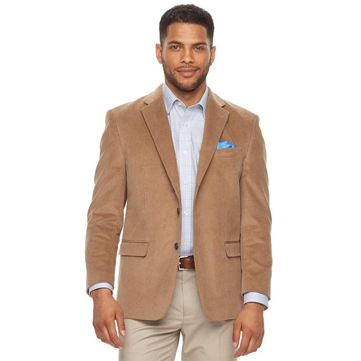 Big & Tall Chaps Slim-fit Corduroy Stretch Sport Coat, Men's, Size: 56 Long, Beige Oth