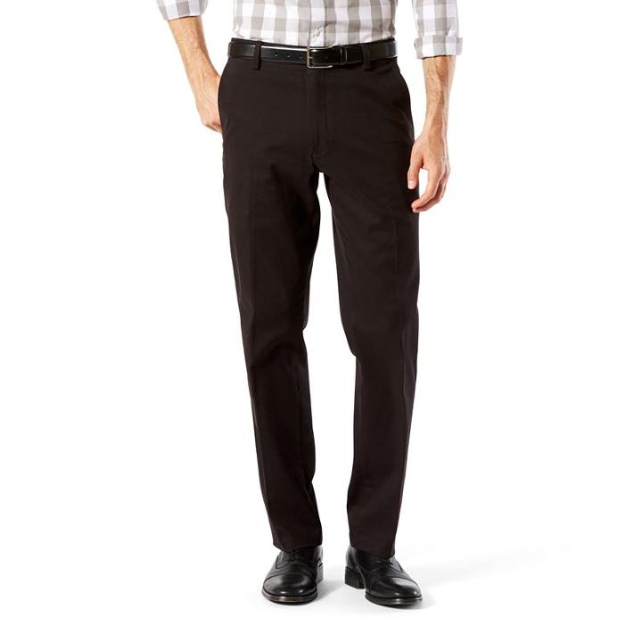 Men's Dockers&reg; Stretch Easy Khaki D2 Straight-fit Flat-front Pants, Size: 36x34, Black