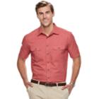 Big & Tall Croft & Barrow&reg; Regular-fit Outdoor Quick-dry Button-down Shirt, Men's, Size: Xxl Tall, Med Red