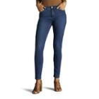 Women's Lee Rebound Slim Fit Skinny Jeans, Size: 6 Short, Dark Blue