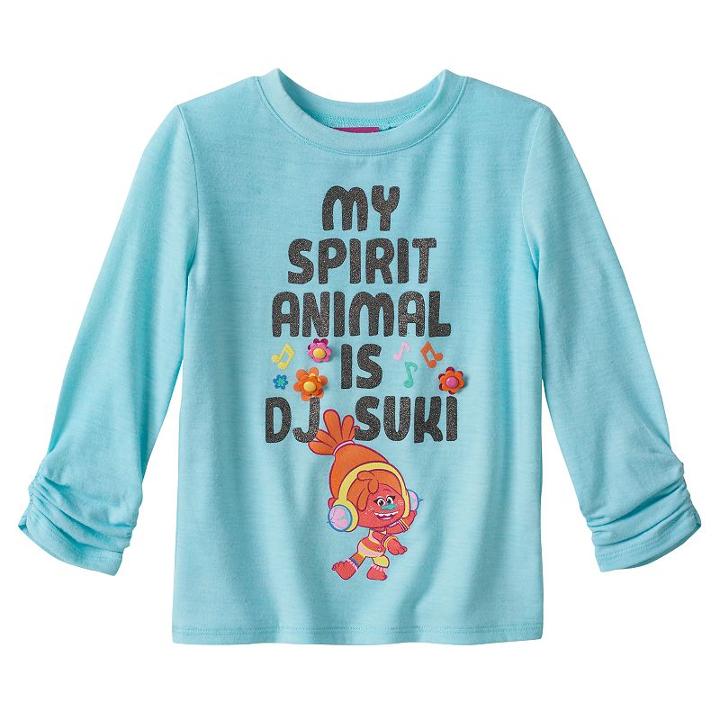 Girls 4-6x Dreamworks Trolls My Spirit Animal Is Dj Suki Tee, Girl's, Size: 6x, Blue Other