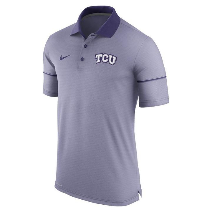 Men's Nike Tcu Horned Frogs Champ Drive Dri-fit Polo, Size: Large, Purple