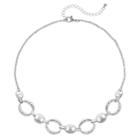 Hammered Oval Link Nickel Free Necklace, Women's, Silver