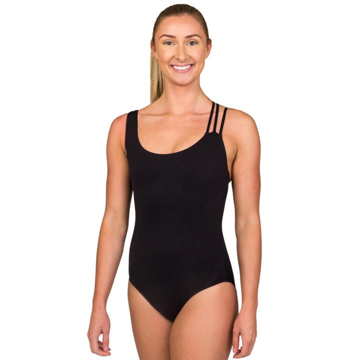 Women's Danskin Strappy Shoulder Dance Leotard, Size: Large, Black