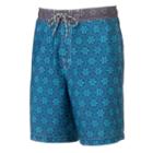 Men's Sonoma Goods For Life&trade; Shark Tooth Mandala Swim Trunks, Size: Large, Green Oth