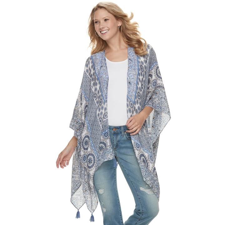 Women's Sonoma Goods For Life&trade; Joyful Mandala Kimono, Dark Blue