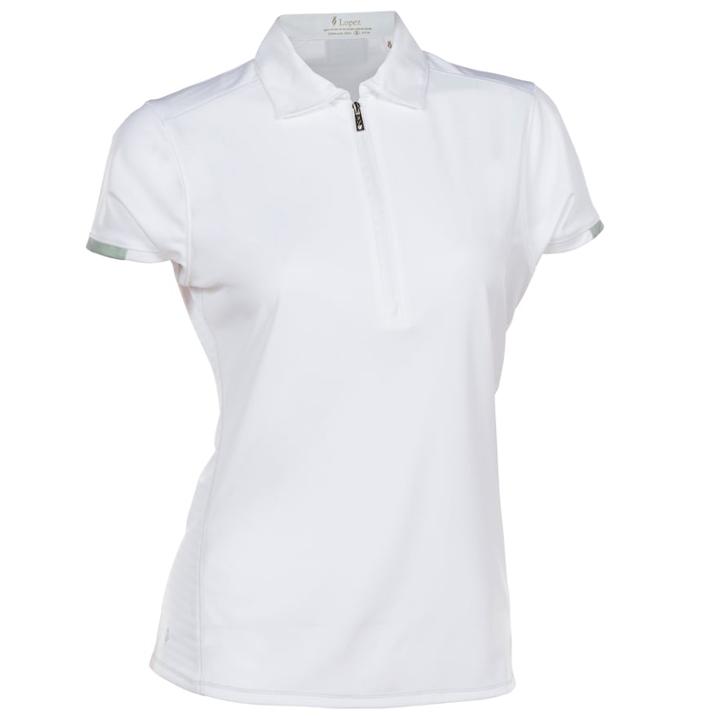 Women's Nancy Lopez Wicked Short Sleeve Golf Polo, Size: Large, White