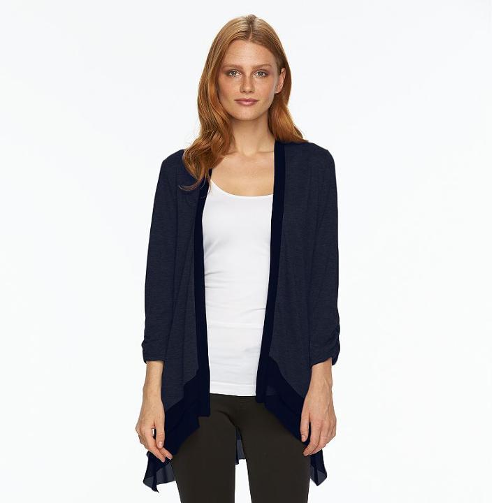 Women's Ab Studio Ruched Cardigan, Size: Small, Ovrfl Oth