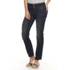Petite Apt. 9&reg; Modern Fit Comfort Waistband Straight-leg Jeans, Women's, Size: 6 Petite, Black