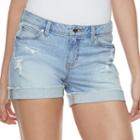 Women's Jennifer Lopez Cuffed Jean Shorts, Size: 16, Blue Other