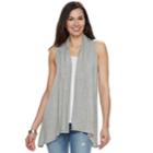 Women's Apt. 9&reg; Sleeveless Cardigan, Size: Large, Med Grey