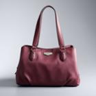 Simply Vera Vera Wang Priya Triple Compartment Satchel, Women's, Dark Pink