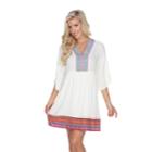 Women's White Mark Gabrielle Embroidered Gauze Dress, Size: Medium