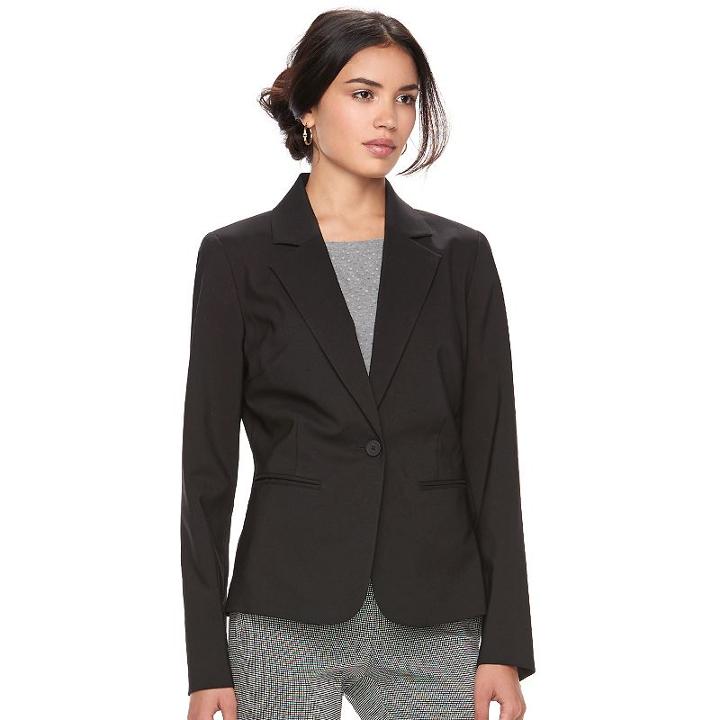 Women's Elle&trade; Black Blazer, Size: Medium