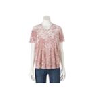 Juniors' Love, Fire High-low Velvet Tee, Girl's, Size: Small, Light Pink