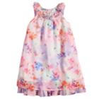 Girls 4-6x Blueberi Boulevard Ruffled Chiffon Dress, Size: 6x, Pink