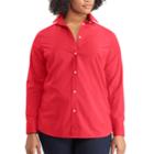 Plus Size Chaps Woven Top, Women's, Size: 3xl, Red