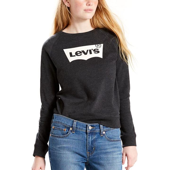 Women's Levi's Batwing Logo Sweatshirt, Size: Medium, Black