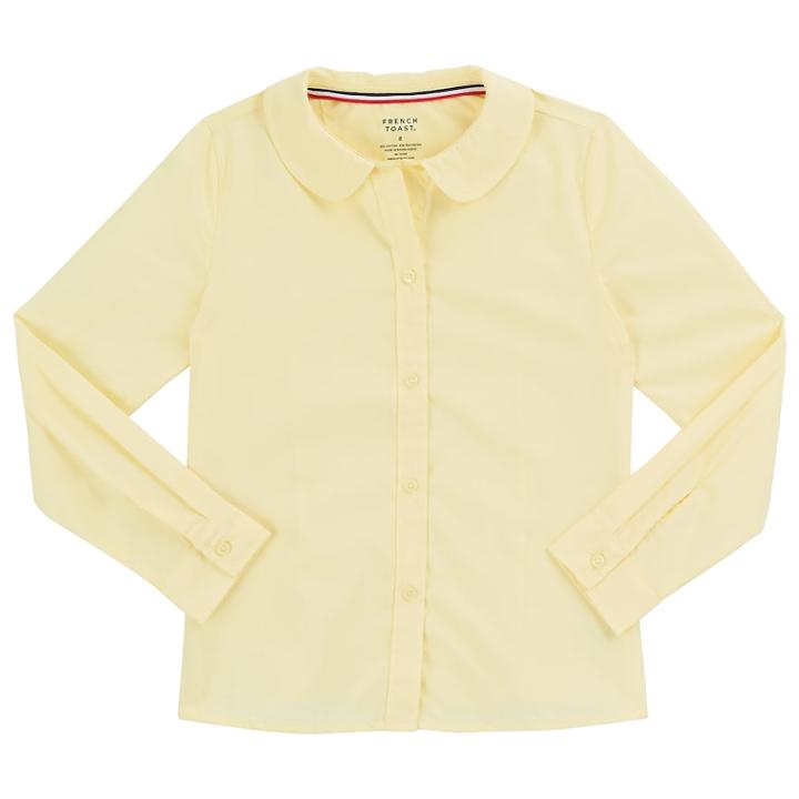 Girls 4-20 & Plus Size French Toast School Uniform Peter Pan Collar Blouse, Size: 18, Yellow