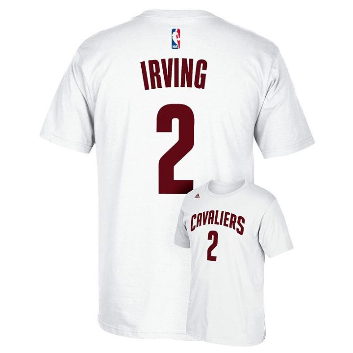 Adidas Cleveland Cavaliers Kyrie Irving Tee - Men, Size: Xxl, White