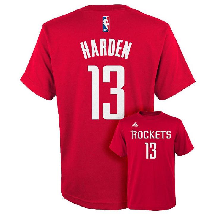 Boys 8-20 Adidas Houston Rockets James Harden Player Tee, Boy's, Size: M(10-12), Ovrfl Oth
