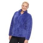 Plus Size Fila Sport&reg; Bari Sherpa Fleece Jacket, Women's, Size: 1xl, Med Purple