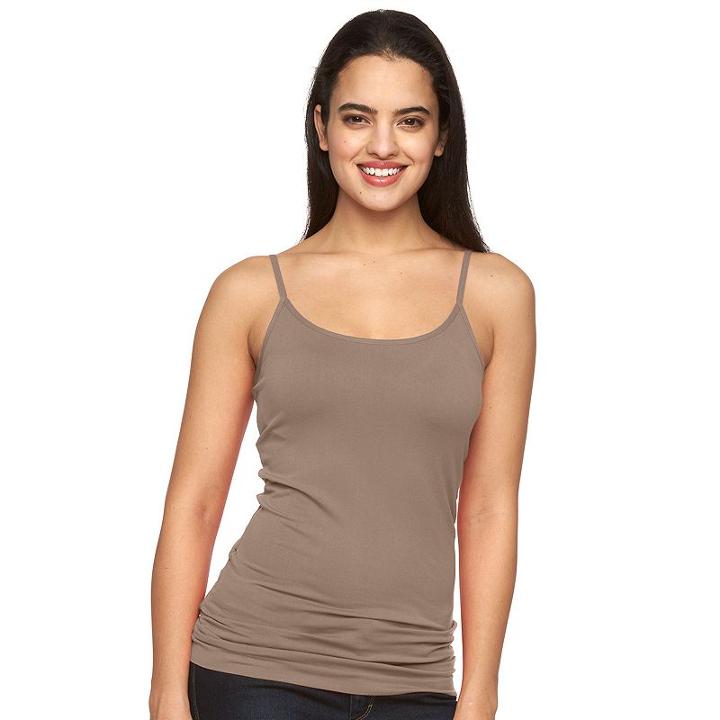 Women's Apt. 9&reg; Solid Seamless Camisole, Size: L/xl, Brown