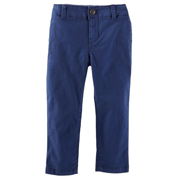 Boys 4-7 Oshkosh B'gosh&reg; Straight-fit Stretch Twill Pants, Boy's, Size: 4, Med Blue
