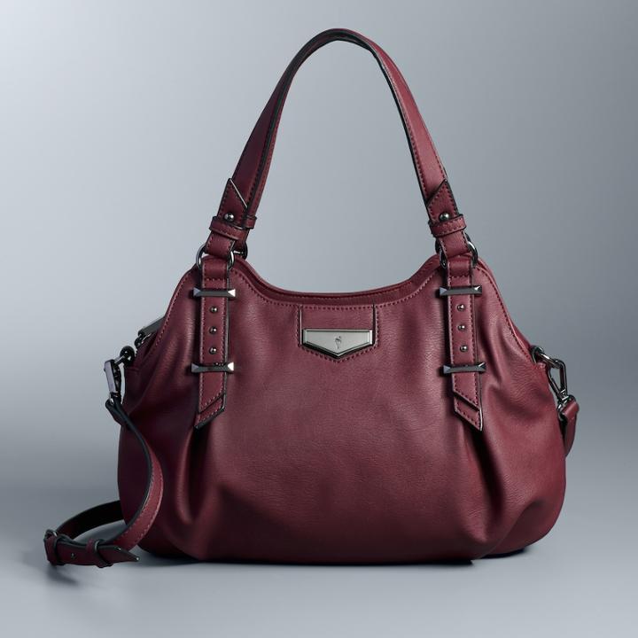 Simply Vera Vera Wang Buena Satchel, Women's, Dark Pink