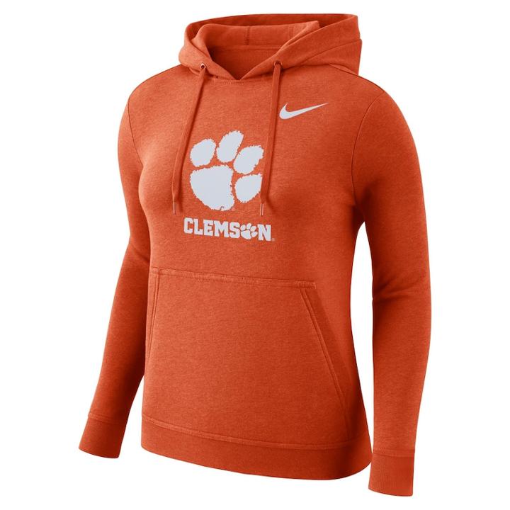 Women's Nike Clemson Tigers Fleece Hoodie, Size: Xxl, Orange