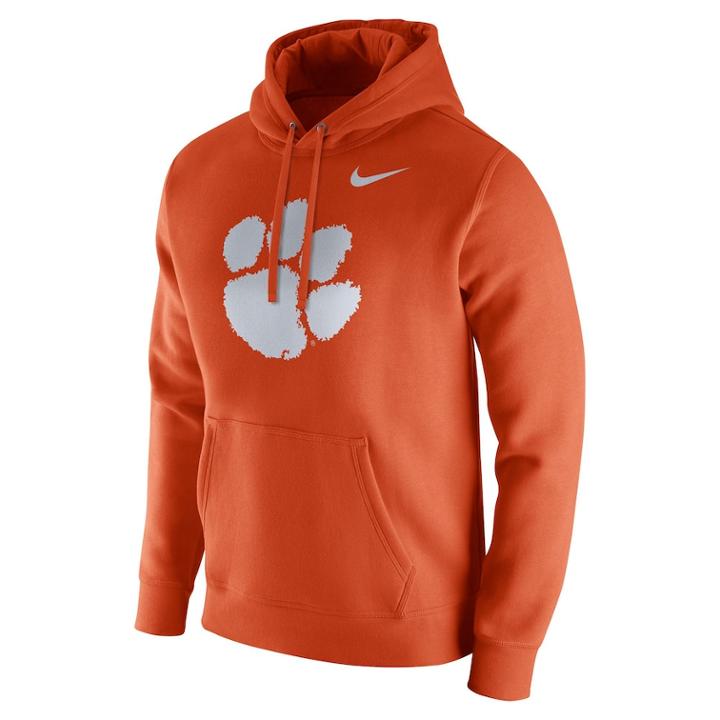 Men's Nike Clemson Tigers Club Hoodie, Size: Large, Orange