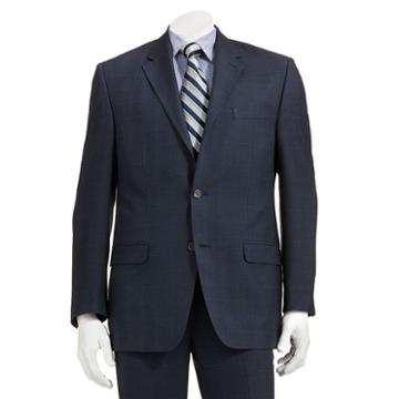 Chaps Classic-fit Plaid Navy Suit Jacket - Men Chaps Classic-fit Plaid Navy Suit Jacket - Men
