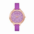 Laura Ashley Women's Floral Watch, Purple