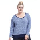 Plus Size Balance Collection Alexa Long Sleeve Top, Women's, Size: 2xl, Dark Blue
