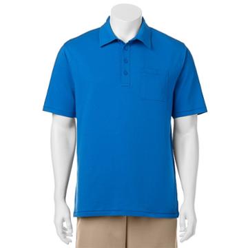 Men's C-buk By Cutter & Buck Dunes Slim-fit Solid Performance Pocket Golf Polo, Size: Xxl, Blue