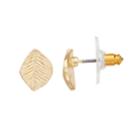 Lc Lauren Conrad Nickel Free Textured Leaf Stud Earrings, Women's, Gold