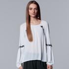 Women's Simply Vera Vera Wang Embroidered Raglan Top, Size: Large, White