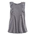 Girls 4-12 Sonoma Goods For Life&trade; Sleeveless Ruffle Shift Dress, Girl's, Size: 12, Med Grey