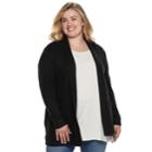Plus Size Sonoma Goods For Life&trade; Supersoft Airy Shawl Collar Cardigan, Women's, Size: 2xl, Black
