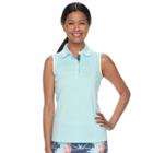 Women's Pebble Beach Stretchy Sleeveless Polo, Size: Medium, Dark Blue