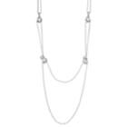 Napier Long Silver Tone Multi Strand Necklace, Women's